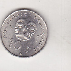 bnk mnd Polinezia Polinesia franceza 10 franci 1975