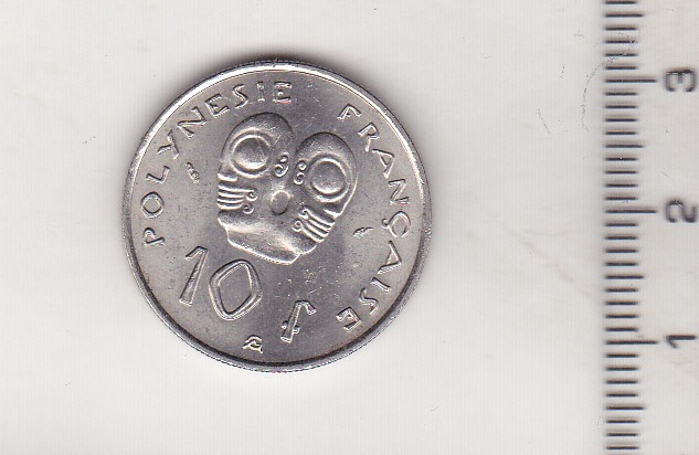 bnk mnd Polinezia Polinesia franceza 10 franci 1975