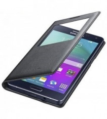 husa Samsung Galaxy Core PRIME G360 flip COVER s view neagra cu capac baterie foto