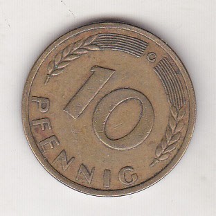 bnk mnd Germania 10 pfennig 1949 G