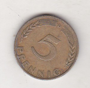 bnk mnd Germania 5 pfennig 1949 D foto