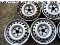 JANTE TABLA 15 5X112 5BUC VW T5 SHARAN SI ALTELE foto