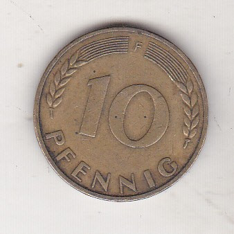 bnk mnd Germania 10 pfennig 1949 F foto