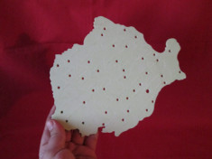 Harta Romaniei din plastic, sablon harta anii 80, harta comunista didactica foto