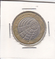 CR1S - MONEDA ANGLIA - 2 LIRE STERLINE EMISA IN ANUL 2001 - OMAGIALA foto