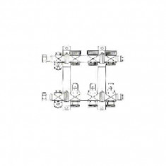 Distribuitor din inox DN25 cu debitmetre 11 circuite Oventrop 1404361 foto