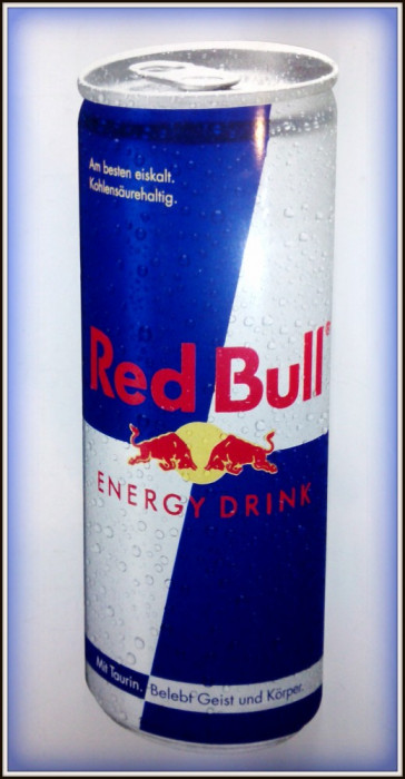 Reclama pe tabla de aluminiu - RED BULL Energy - Drink (50cm x18cm)