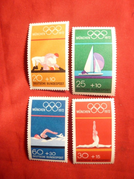 Serie - Olimpiada Munchen 1972 RFG , 4 val.