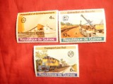 Serie- Transportul Bauxitei -Minerit 1974 Guineea , 3 val., Nestampilat