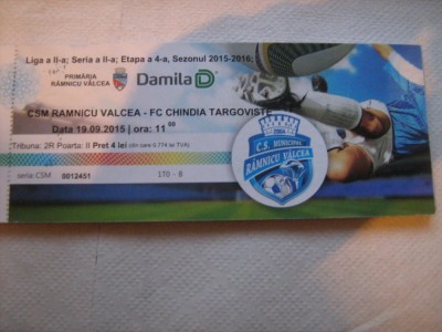 Csm Rm Valcea Fc Chindia Targoviste 19 Sept 2015 Bilet De Meci