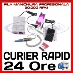 PILA ELECTRICA PROFESIONALA, MANICHIURA UNGHII FALSE GEL UV - 30000 ROTATII foto