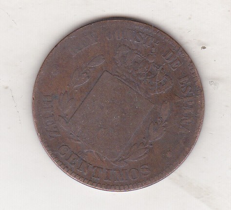 bnk mnd Spania 10 centimos 1877 OM