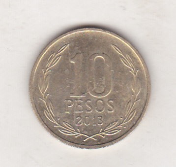 bnk mnd Chile 10 pesos 2013 foto