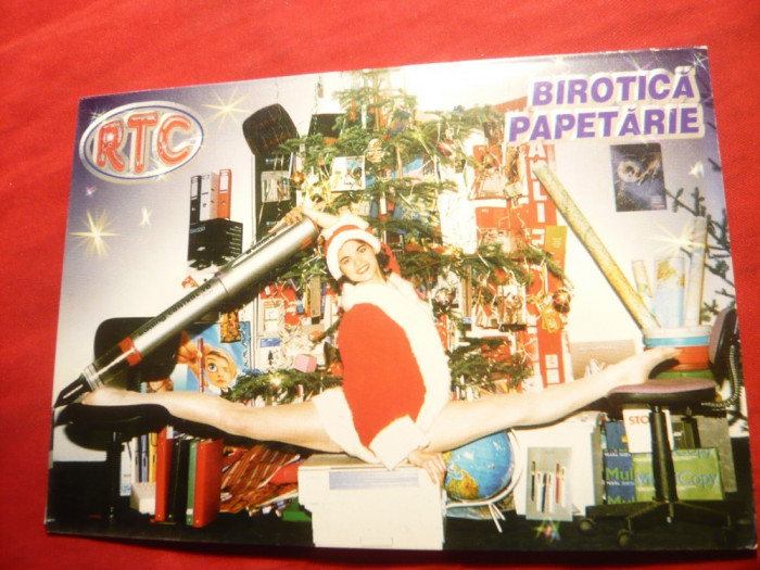 Ilustrata- Felicitare Anul Nou 1999 -Reclama RTC-Birotica ,Papetarie
