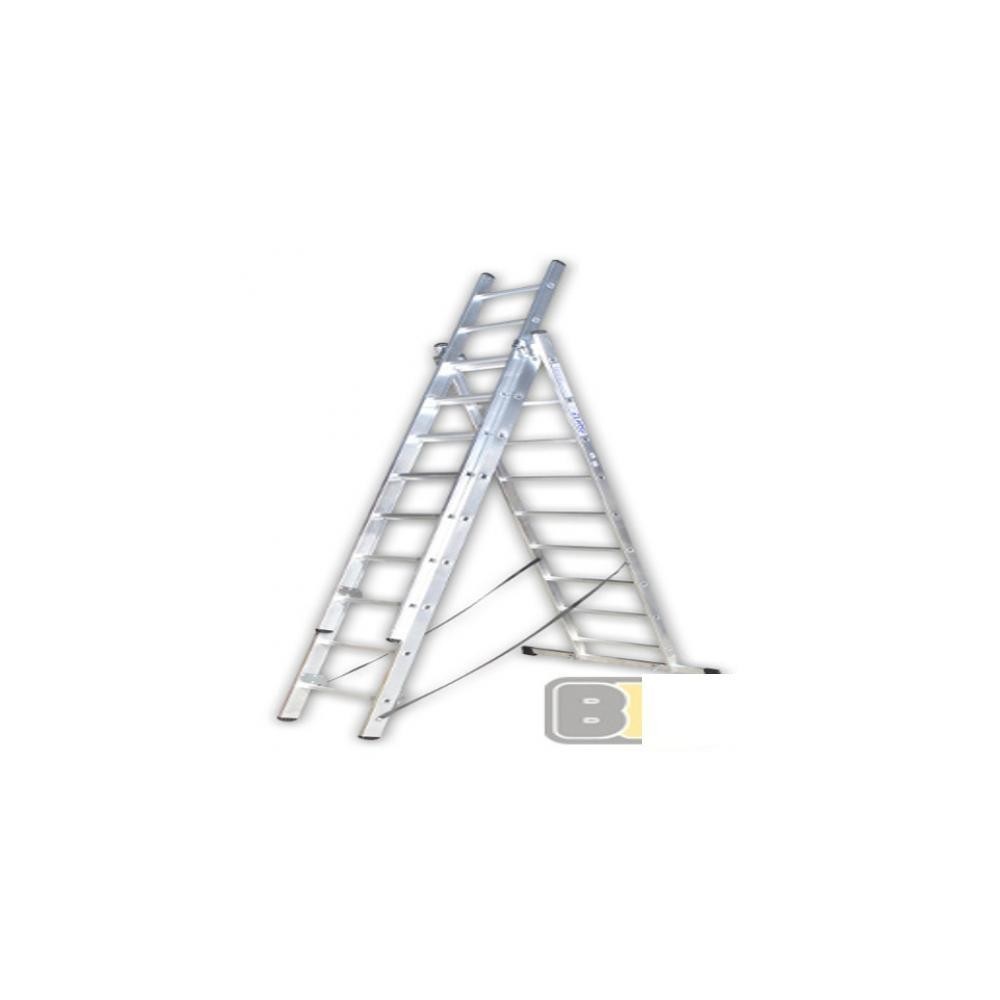 Scara Din Aluminiu 3 Tronsoane Buildxell 647647 11 Trepte