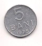 No(4) moneda- ROMANIA- 5 Bani 1975 foto