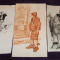 Set 3 reproduceri in acuarela dupa Tablouri celebre, ilustratii de carte anii 50
