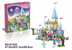 SET CONSTRUCTIE URIAS DIN PIESE TIP LEGO ,CASTELUL LUI CINDERELLA,669 PIESE.NOU. foto