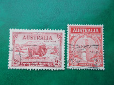 Australia 1934/1935 fauna far de coasta stampilate foto