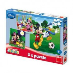 Puzzle 3 in 1 - Clubul lui Mickey Mouse - Peripetii de vacanta (55 piese) foto
