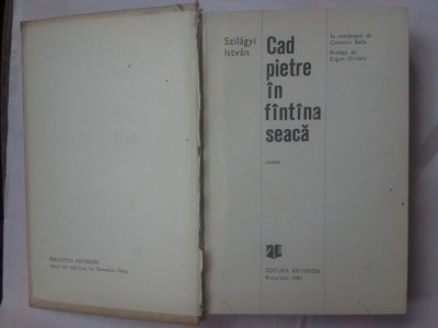 SZILAGYI ISTVAN - CAD PIETRE IN FANTANA SEACA foto