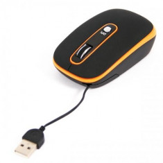 OMEGA MOUSE OM-262 ORANGE 800/1200DPI HIDDEN RETR.CABLE foto