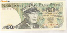 bnk bn polonia 50 zloti 1988 unc foto