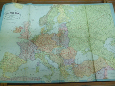Europa 1940 harta color Unirea Brasov foto