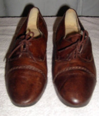 Pantofi dama Vintage din piele Passi Sereni Italia marimea 38 foto