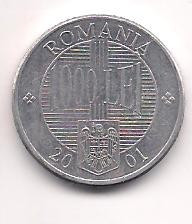 No(4) moneda- ROMANIA-10000 Lei 2001 foto