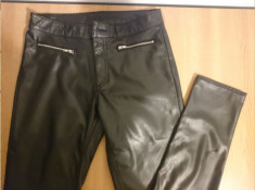 Pantaloni piele, negri H&amp;amp;M , marime 36 foto