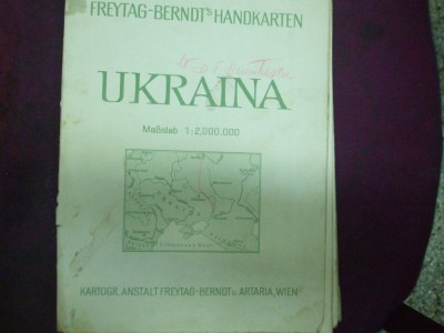 Ucraina 1941 harta color Viena foto