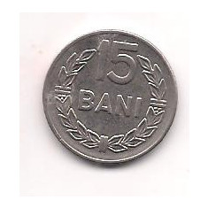 No(4) moneda- ROMANIA- 15 Bani 1966