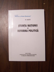 Stiinta natiunii si reforma politica - D. Gusti (2008) foto