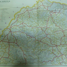 Transilvania Maramures harta color turistica oficiul turism Romania RSR