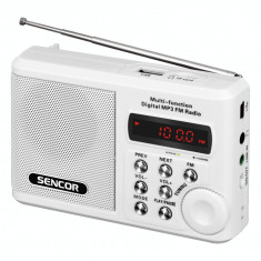 Sencor Aparat radio SRD215W, portabil, 2 W , USB, Micro SD, alb foto