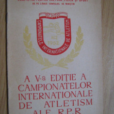 A V-a editie a Campionatelor Internationale de Atletism ale RPR (21-22.09.1952)