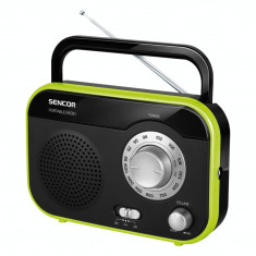 Sencor Aparat radio SRD210BGN, portabil, 1W RMS, negru/ verde foto