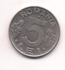 No(4) moneda- ROMANIA- 5 Lei 1993 foto