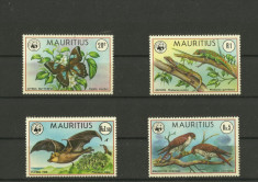 MAURITIUS 1978 WWF FAUNA SERIE PROTEJATA foto