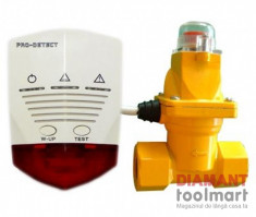 DETECTOR GAZ AVERTIZARE VIZUALA SI ACUSTICA+ ELECTROVALVA DCF80 foto