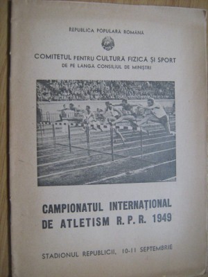 Campionatul International de Atletism RPR, 1949 (10-11 septembrie) foto