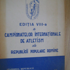 A VIII-a editie a Campionatelor Internationale de Atletism ale RPR, 1952 (1.X)