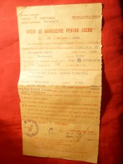 Ordin Mobilizare pt.Lucru ,stampila Corpului 2 Teritorial 1945