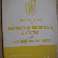 A VIII-a editie a Campionatelor Internationale de Atletism ale RPR, 1952 (2.X)