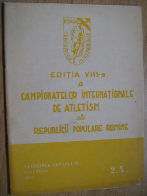 A VIII-a editie a Campionatelor Internationale de Atletism ale RPR, 1952 (2.X) foto