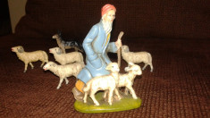 Figurina veche Germania Pastorul cu oi foto