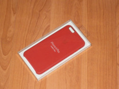 Husa Apple iPhone 6 / 6S Plus (MGQY2ZM/A) Bright Red - piele rosie , noua foto