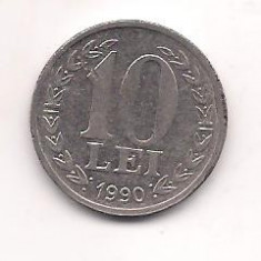 No(4) moneda- ROMANIA- 10 Lei 1990