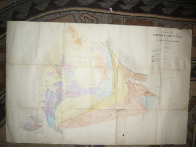 Harta Geologica Structurala RPR , scara 1 : 1 000 000 foto